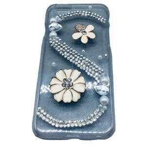 Phone case 6s embellished floral bling clear READ
